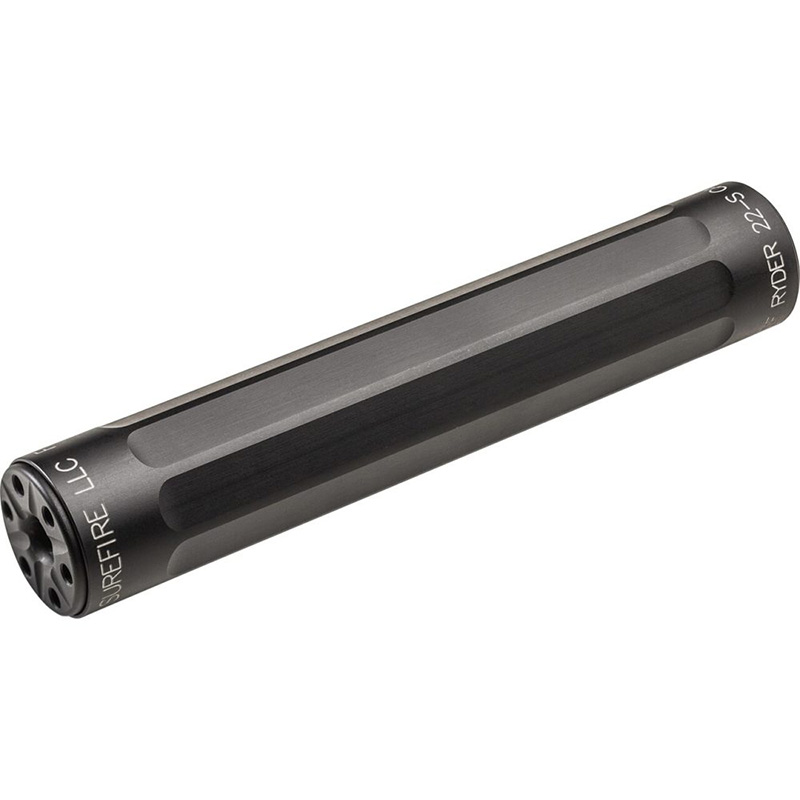 SUREFIRE .22 THREAD-ON SUPPRESSOR 1/2-28 SS BAFFLES BLACK ANODIZED