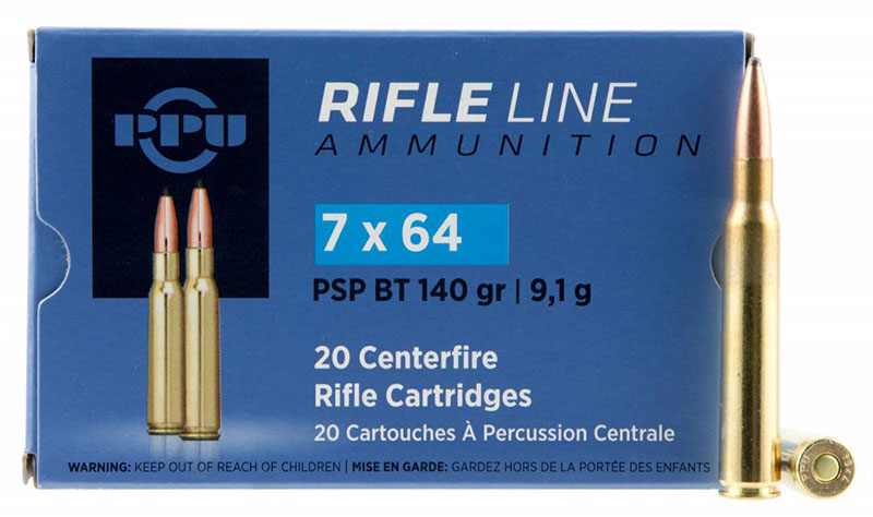 PPU METRIC RIFLE AMO 7X64 140GR PSP 20RD (10 BOXES PER CASE)