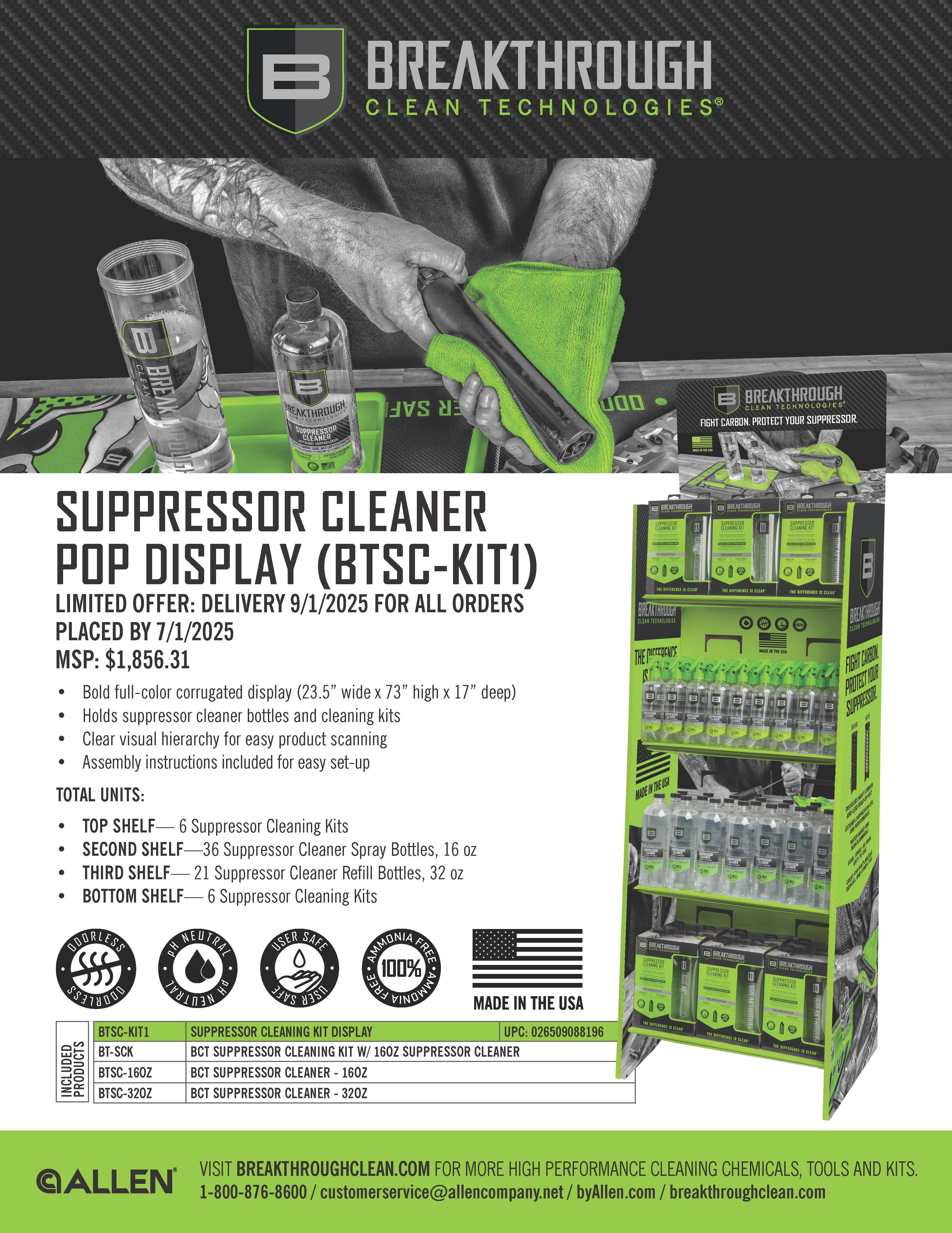 SUPPRESSOR CLEANING KIT DISPLAY