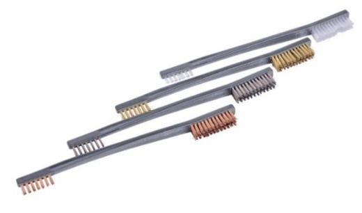 BREAKTHROUGH CLEAN DOUBLE ENDED BRUSH 4 PACK NYLON PHOSPHORUS BRASS AND STAINLESS STEEL