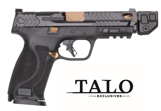 SMITH & WESSON M&P9 M2.0 9MM 4.869IN BARREL 17RD BLACK/COPPER PVD OR TS INCLUDES 23 RD MAG TALO 14618