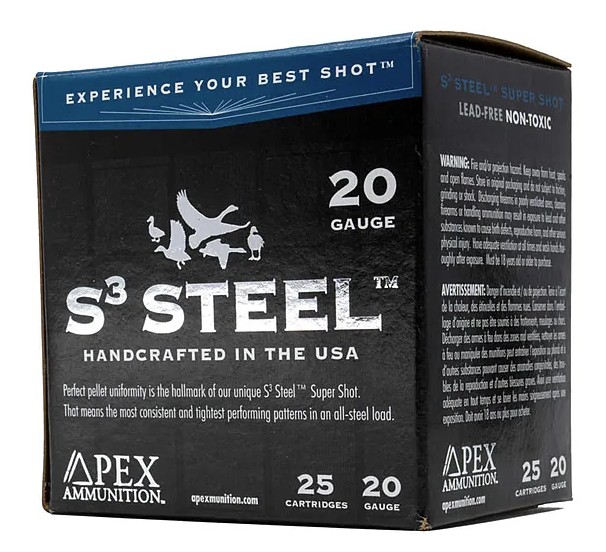 WF S3 Steel 20GA 3" 1oz #2 25/Bx