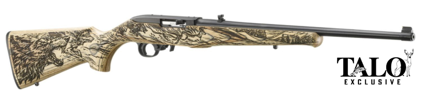 RUGER 10/22 22LR ALTAMONT ENGRAVED WOLF NATURAL LAMINATE 18.5IN BARREL 10RD 31218