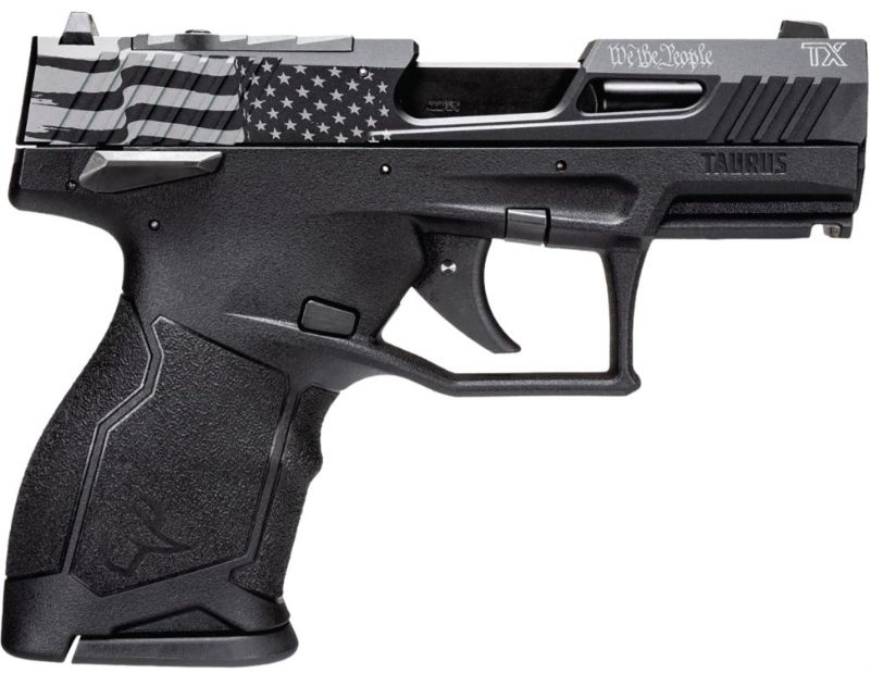 TX22 Compact 9mm 3.38" Blk/White Flag (2) 10rd