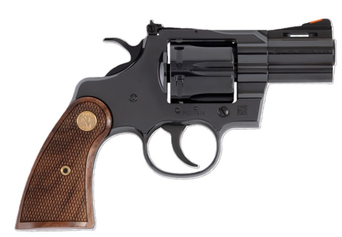 CLT PYTHON 357MAG 2.5 BLUE WOOD GOLD GRIPS 6RD