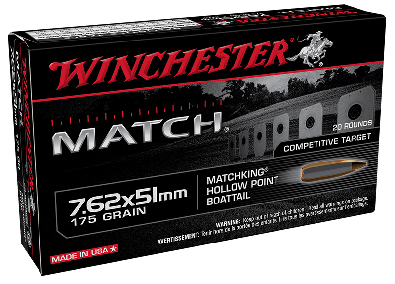 7.62x51MM MATCH 175 GR SIERRA BTHP MATCH RD/Box 20-RD/CASE 500-BX/CASE 25 CASE PER PALLET 108