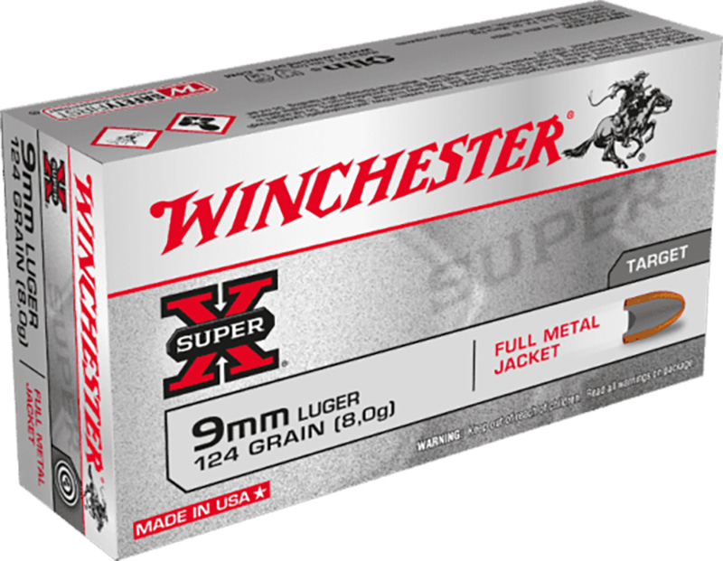 9mm 124gr FMJ Euro Winchester