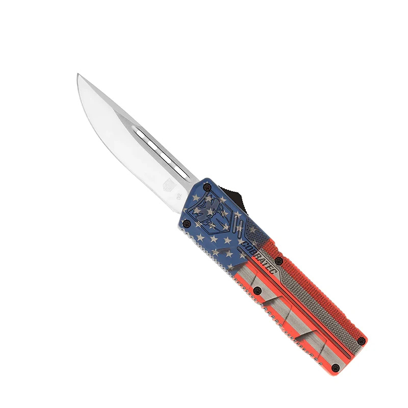 CobraTec AFCCTLWDNS Lightweight American Flag D2 Steel OTF Knife 3.25" - CobraTec Knives