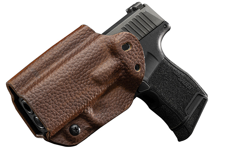 MISSION FIRST TACTICAL LEATHER HYBRID IWB HOLSTER SIG SAUER P365 RH BROWN RAGE GRAIN