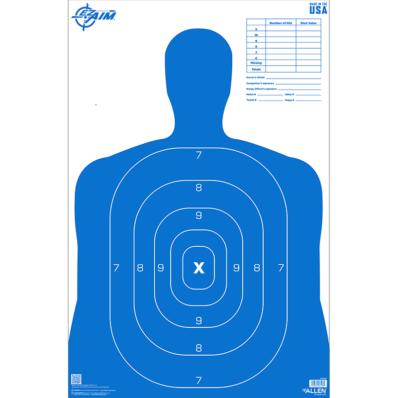 EZ AIM 23X35 PAPER TGT B27 PROSILHO 50PK WHT