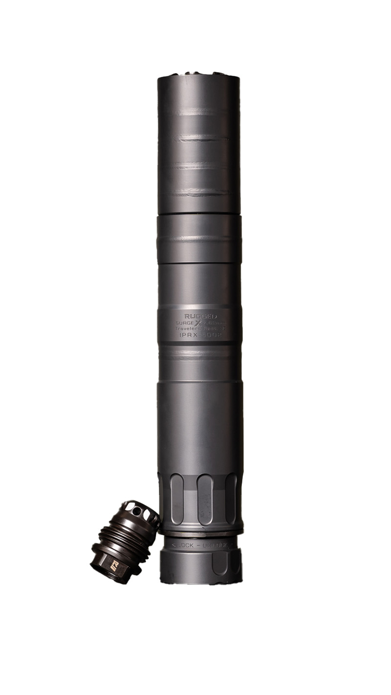 Rugged SurgeX Suppressor - universal threads (1.375x24) 7.62mm
