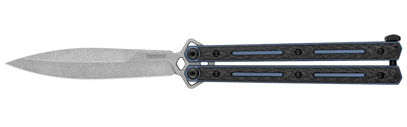 Lucha Spear Point 4.6" CarbonFiber ButterflyKfe
