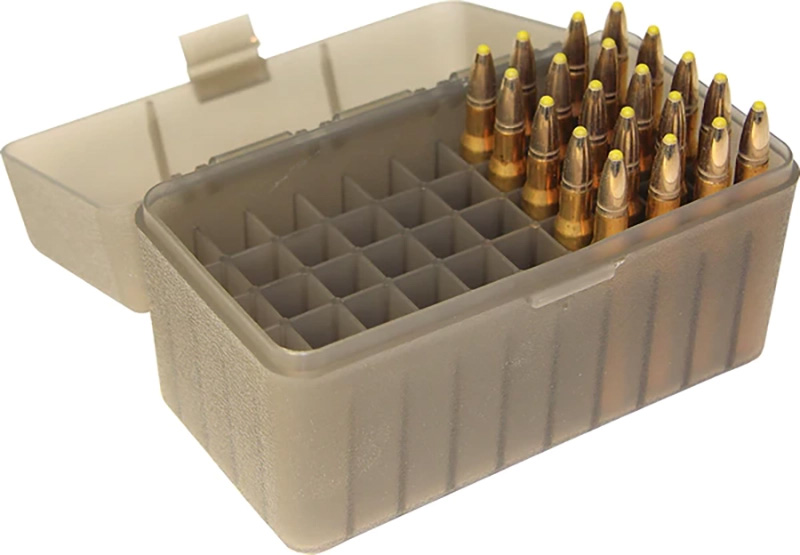 MTM Ammo Box 50 Round Flip-Top 243 308 Win 220 Swift Clr-Smk