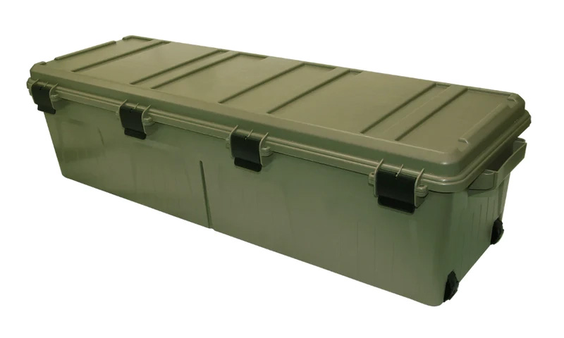 Rifle Crate 39inch Tactical - Wheeled with Divided Storage -  Army Green