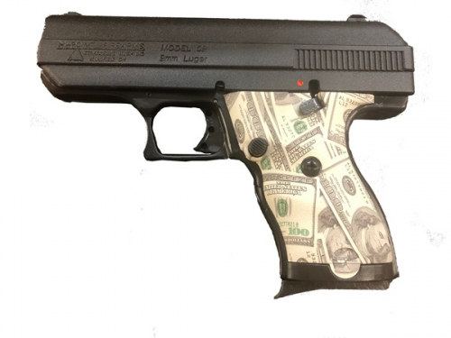 C-9 9mm pistol $100 bill pattern 8-Shot 3.5''