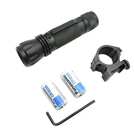 Tactical FlashLight 3W LED/Weaver Ring