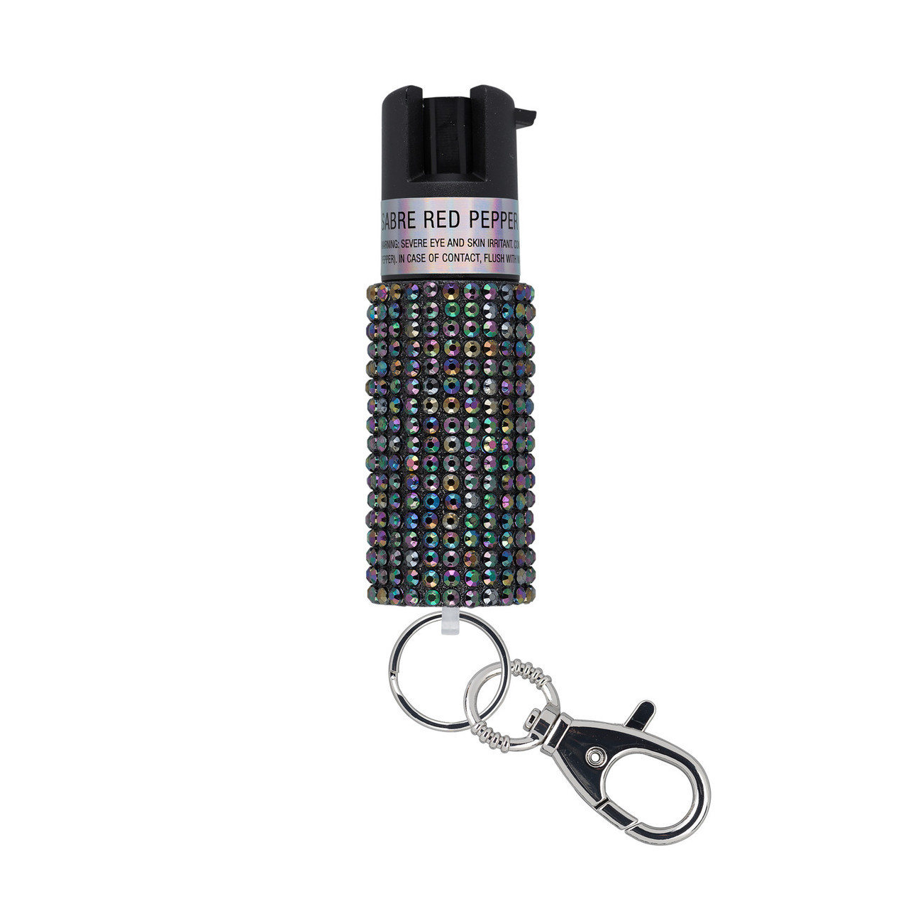 SABRE JEWELED SPRAY W/KEY RING BLK