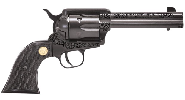 CHIAPPA 1873 REVOLVER SAA 22LR 4 74IN BARREL 6RD BLACK ENGRAVED 340.340