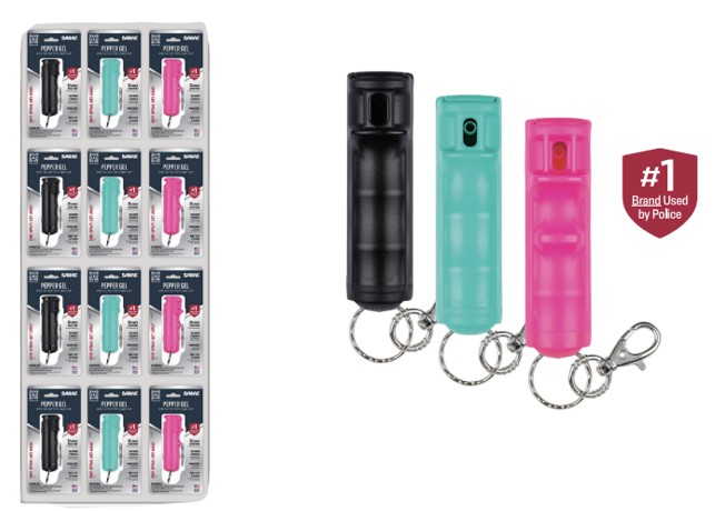 Flip Top Pepper Gel DROP SHIP Pnk/Blk/Mint 36 Pcs