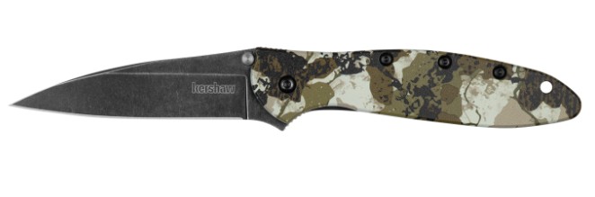 KERSHAW LEEK 3" KINGS CAMO BLKWASH