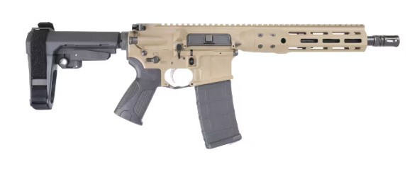 LWRC IC DI 300 BLKOUT 10.5IN BARREL 30RD FDE W/ SBA3 PISTOL BRACE ICDIP3CK10MLSBA3