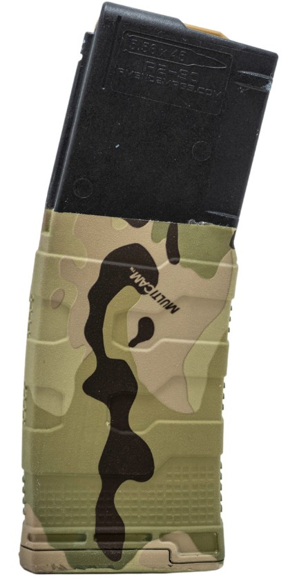 AMEND2 M3 5.56MM 20RD AR15 WITH RED FOLLOWER BLACK MULTICAM POLYMER MAGAZINE ( 50 PER CASE )