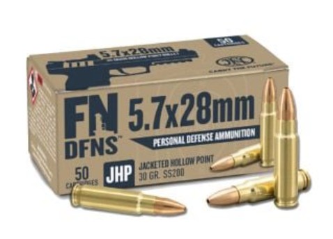 FN DFNS 5.7x28mm 30gr JHP 500rd/Case