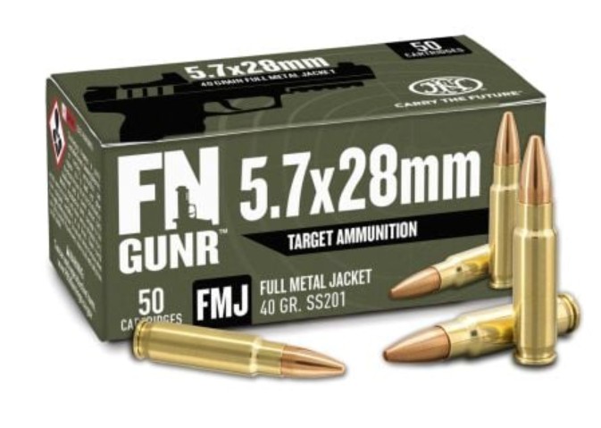 FN GUNR 5.7x28mm 40gr FMJ 500rd/Case