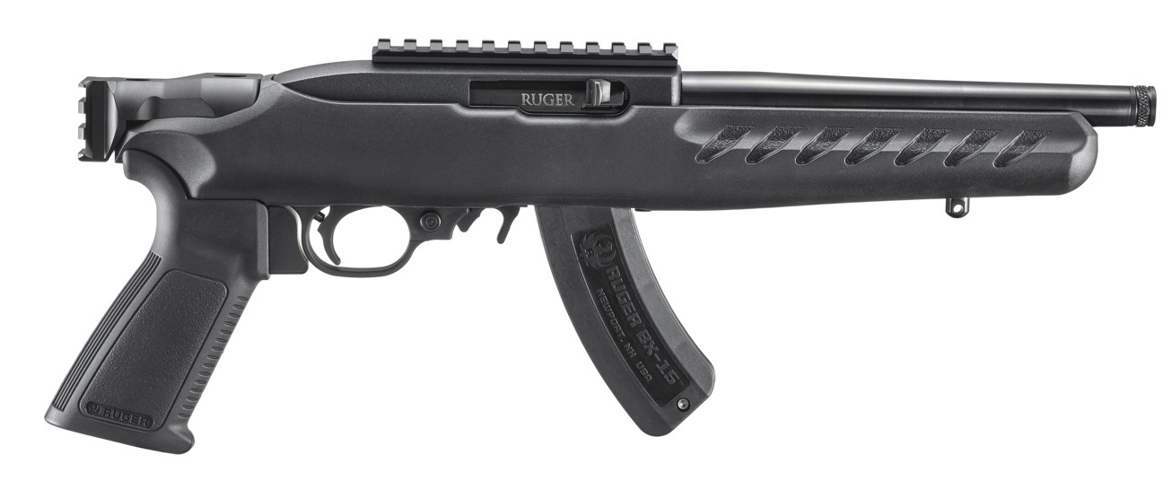 RUGER CHARGER 22LR PISTOL 8" T.B. 17" OAL, PIC RAIL, 1-15RD MAGAZINE
