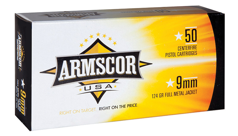 Armscor 9mm 124gr FMJ Copper jkt 50rd