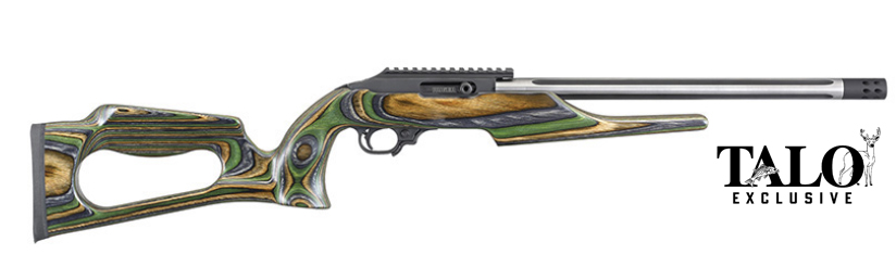 10/22 Competition .22LR 16.12" Fluted Stainless BX-Trigger Green Mountain Thumbhole Laminate Stock 10 Round Magazine Threaded Barrel Hard Case Custom Shop