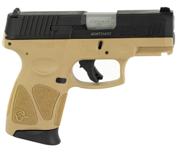 TAURUS G3C 9MM TAN/BK 3.26 IN 3x12