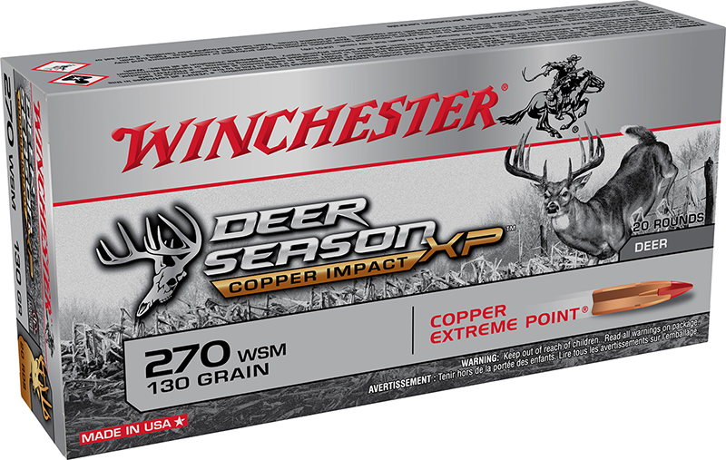 WINCHESTER COPPER IMPACT 270WSM 130G  LD FREE 20RD BX 200RD CASE