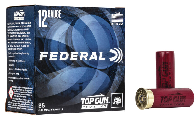 FEDERAL TOP GUN SPORTING SS 12GA 2-3/4? 1OZ 1250 FPS 8 AMMO 250RD CASE