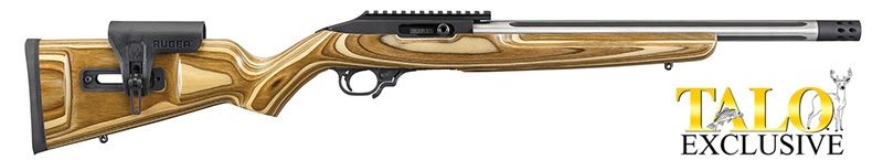 10/22 Competition .22LR 16.12" Fluted Stainless BX-Trigger 10 Round Magazine Brown Laminate Stock Adjustable Comb Threaded Barrel Hard Case Custom Shop