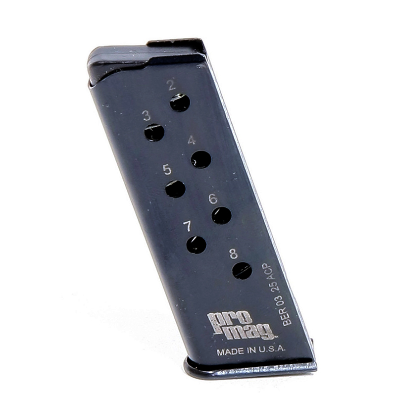 PROMAG BERETTA 950BS JETFIRE .25 ACP 8RD BLUE STEEL MAGAZINE