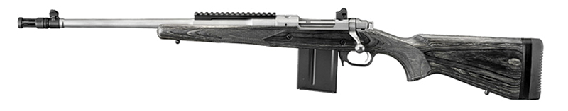 RUG SCOUT RIFLE 308WIN 18.7 LH SS BLK LAM 10RD