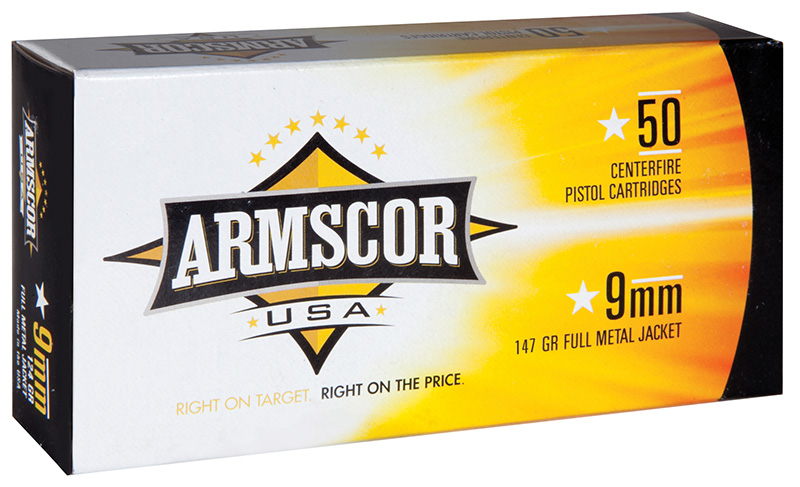 scor FAC95 Pistol 9mm Luger 147 Gr Full Metal Jacket (FMJ) Ammo