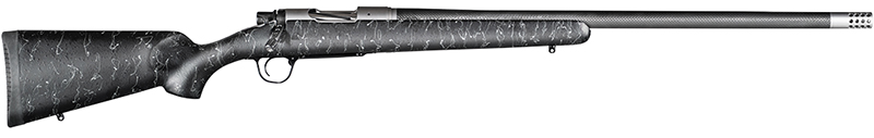 ^Christensen Arms Ridgeline 6.5 CRDMR Stainless Steel Sporter-Black with Gray webbing