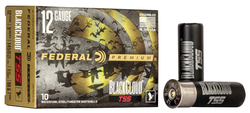 FEDERAL PREMIUM BLACK CLOUD TSS  12GA 3" 1 1/4OZ FS  BB  7's AMMO 10RD