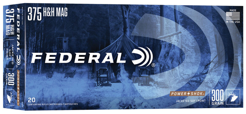 FEDERAL 375 H&H MAG 300GR POWER-SHOK SP AMMO 20RD