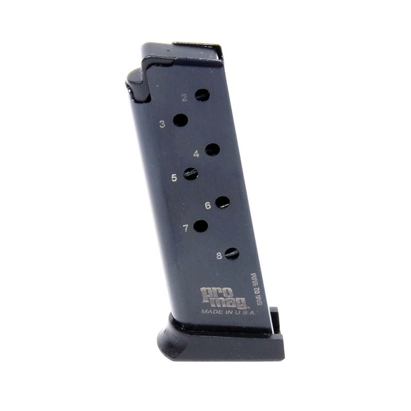 PROMAG S & W 908 3913 3914 & 3953 SERIES 9MM 8RD BLUE STEEL MAGAZINE