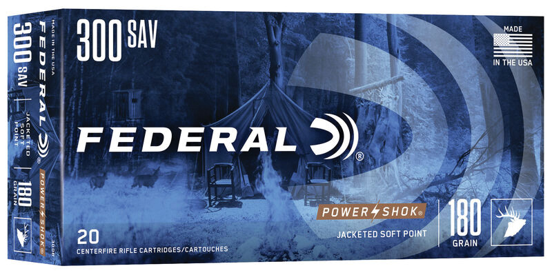 FEDERAL 300 SAVAGE 180GR POWER-SHOK SP AMMO 20RD