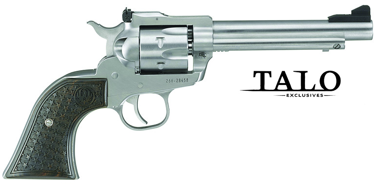 Ruger Single-Six Convertible 22LR/22WMR T-Bone LMT Ed, Stainless Steel, Star Checkered Hardwood Grip, 5.5in Barrel, 6 Capacity