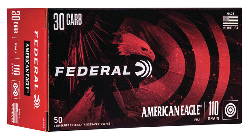 FEDERAL 30 CARBINE 110GR FMJ 50 RD/BX 10 BX/CS