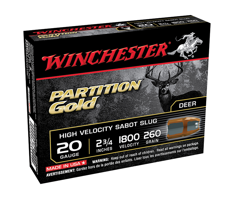 PartialGold 20Ga 2.75" 260pel 1-pc Sabot