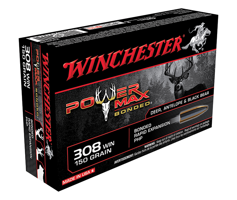 308 WIN POWER MAX BONDED 150 GR POWER MAX BONDED RD/Box 20-RD/CASE 200-BX/CASE 10 CASE PER PALLET 153