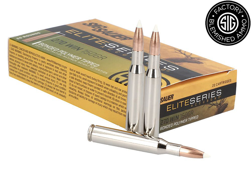  Sauer E270AB15020 Elite Hunting Nosler AccuBond 150 Grain .270 Winchester 2860 Fps Ammo