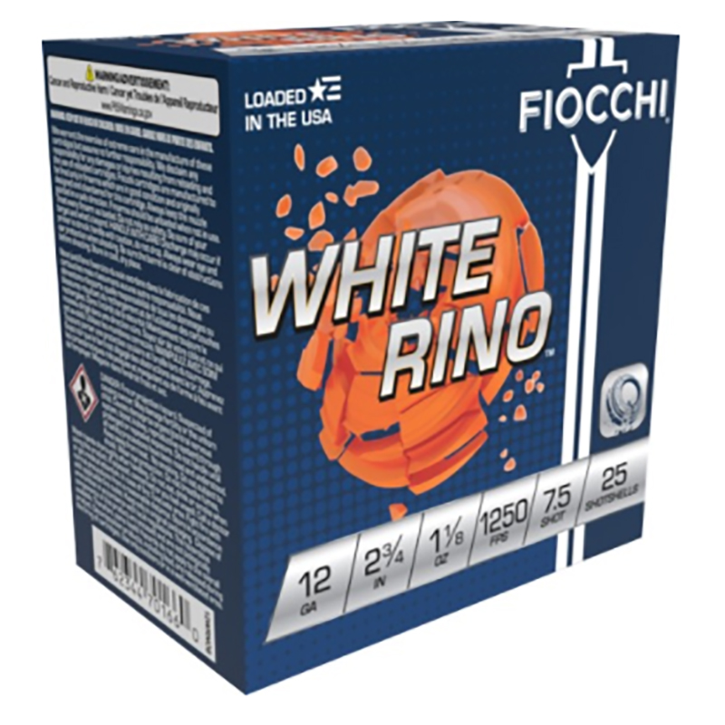 FIOCCHI WHITE RINO 12GA 2.75"