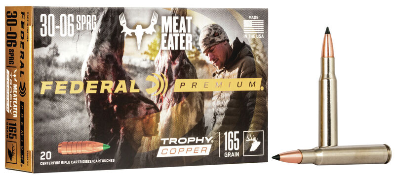 FEDERAL 30-06 SPRINGFIELD 165GR TROPHY COPPER AMMO 20RD